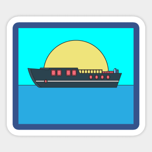 Ships In The Middle Of The Lake Ocean Sticker